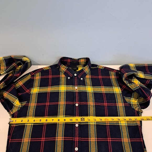 J. Crew Men's Large Long Sleeve Button Down Slim Fit Plaid Oxford Style #03034 - Picture 9 of 13